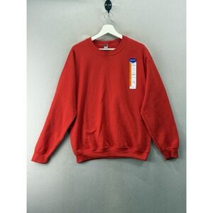 Gildan Red Crewneck Sweatshirt Unisex Size Medium Pullover Fleece Casual Basic